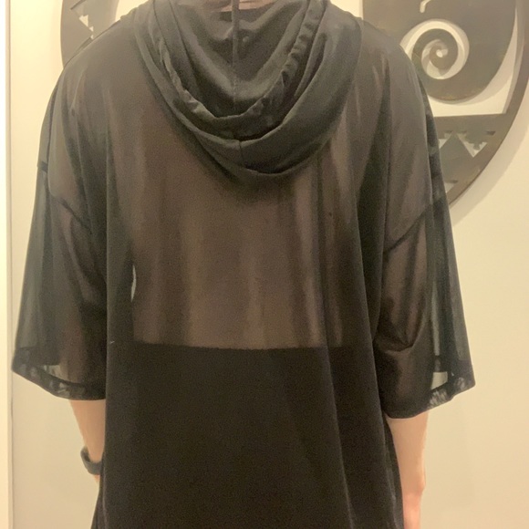 Forever21 sheer hoodie - Picture 4 of 5